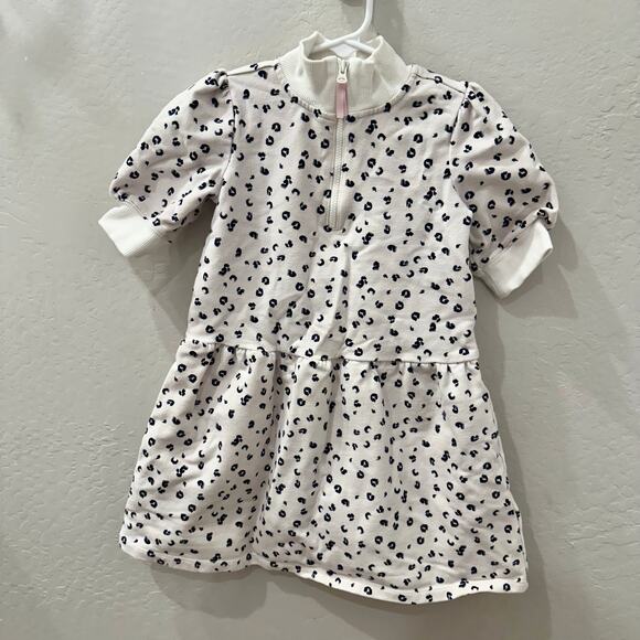 Janie and Jack JJ Sport Leopard Half-Zip Dress - Picture 1 of 9